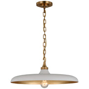 Piatto Medium Pendant in Hand-Rubbed Antique Brass