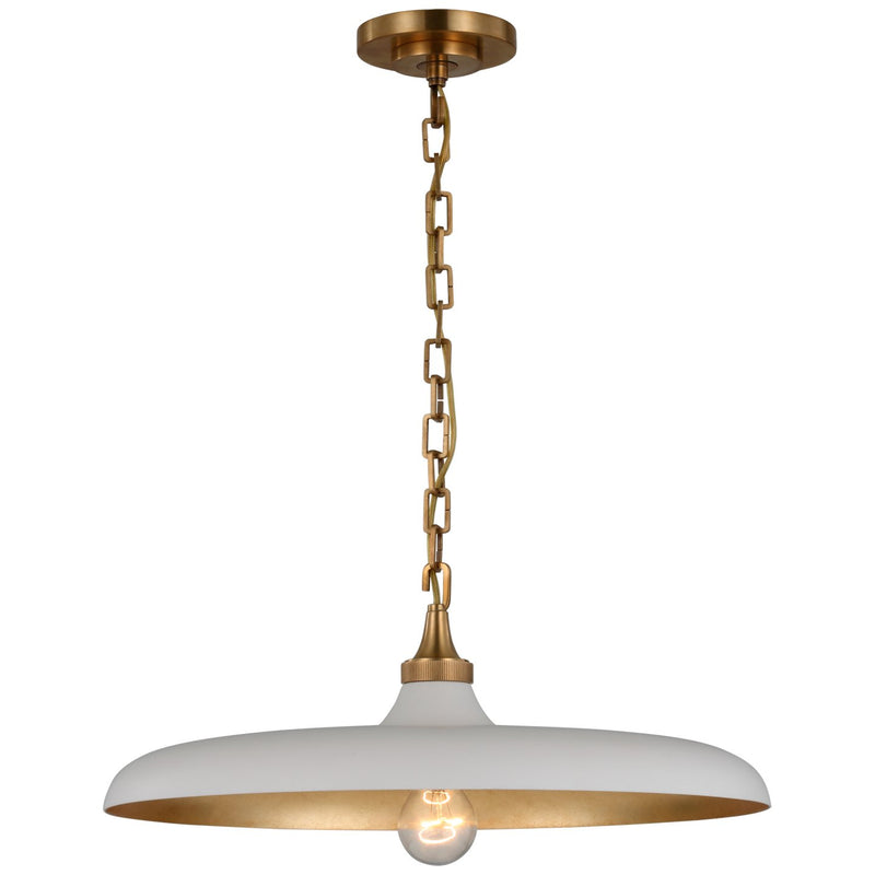 Piatto Medium Pendant in Hand-Rubbed Antique Brass