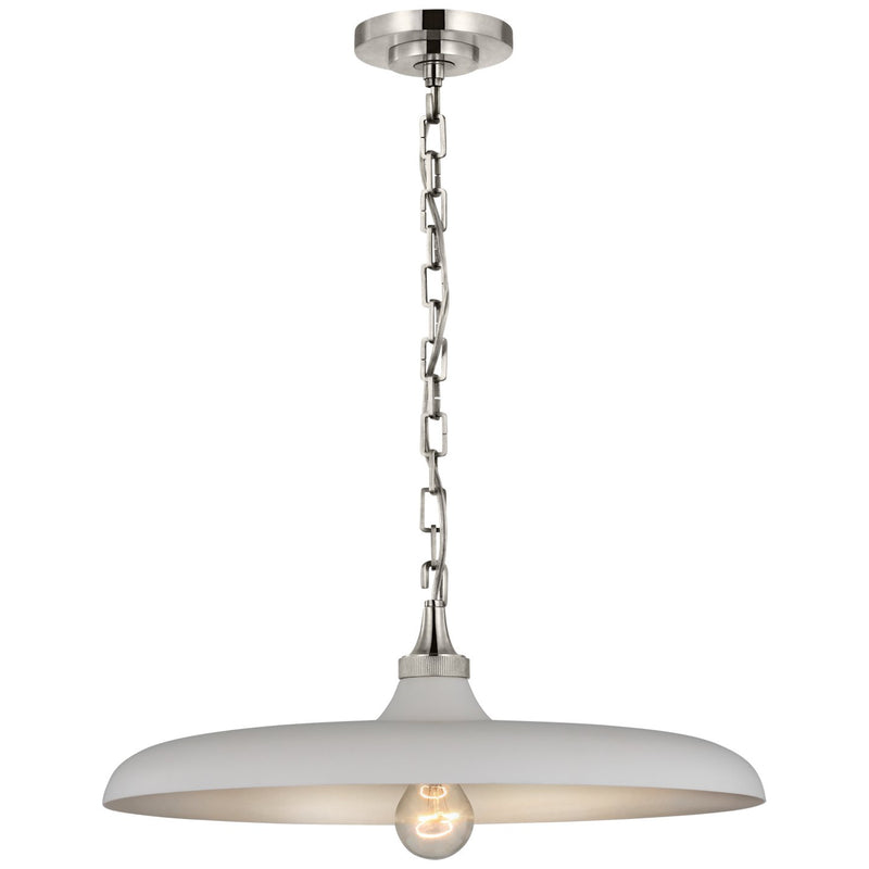 Piatto Medium Pendant in Polished Nickel