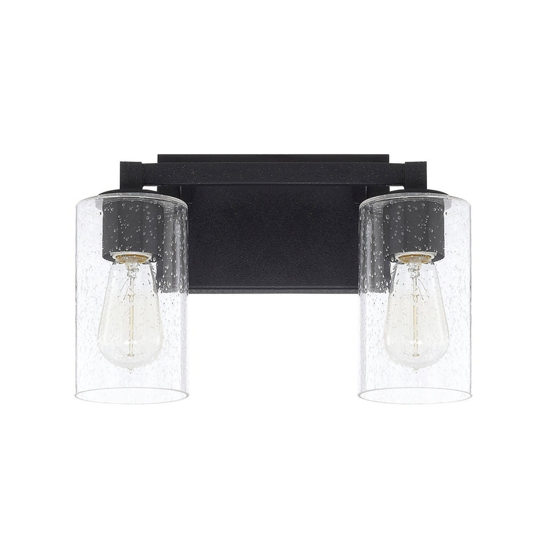 Ravenwood 2-Light Bath Vanity Light in Black Iron