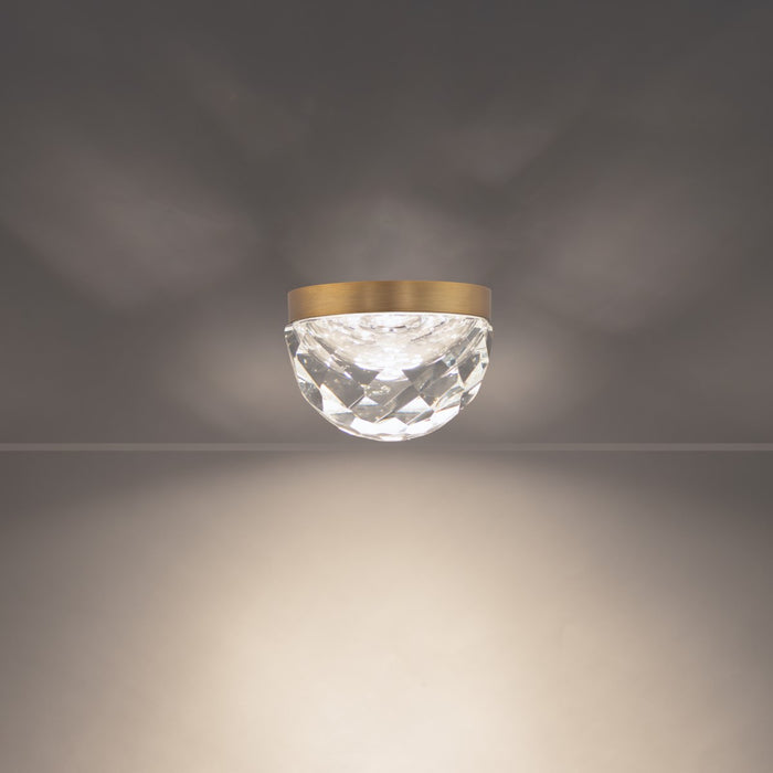 Cascade LED Flush Mount in Aged Brass - Lamps Expo