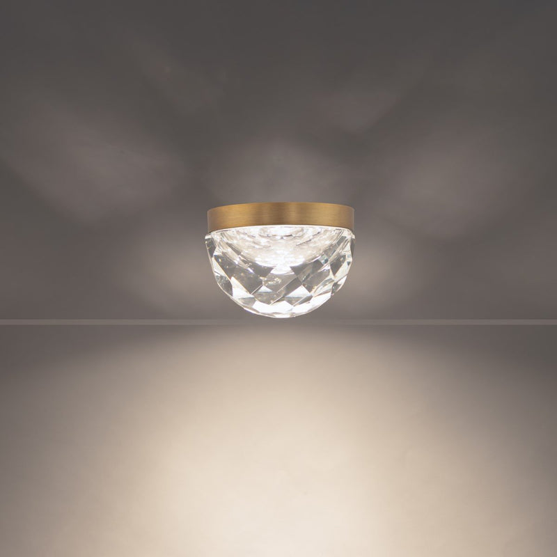 Cascade Flush Mount in Aged Brass