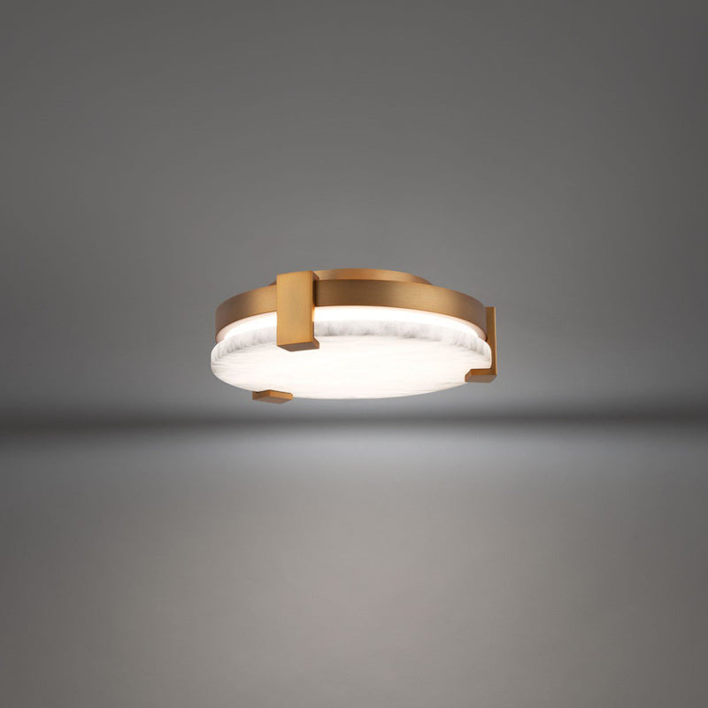 Catalonia 11" Flush Mount in Aged Brass