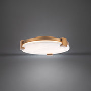 Catalonia 17" Flush Mount in Aged Brass