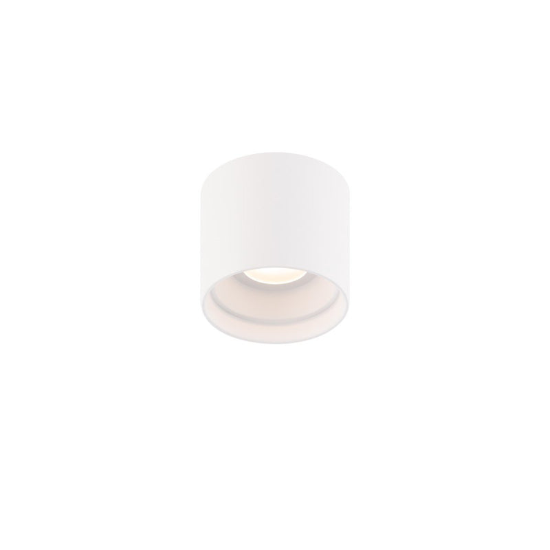 Squat Large Outdoor Flush Mount in White