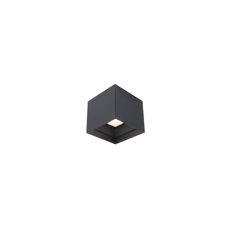 Kube 5" Outdoor Flush Mount in Black
