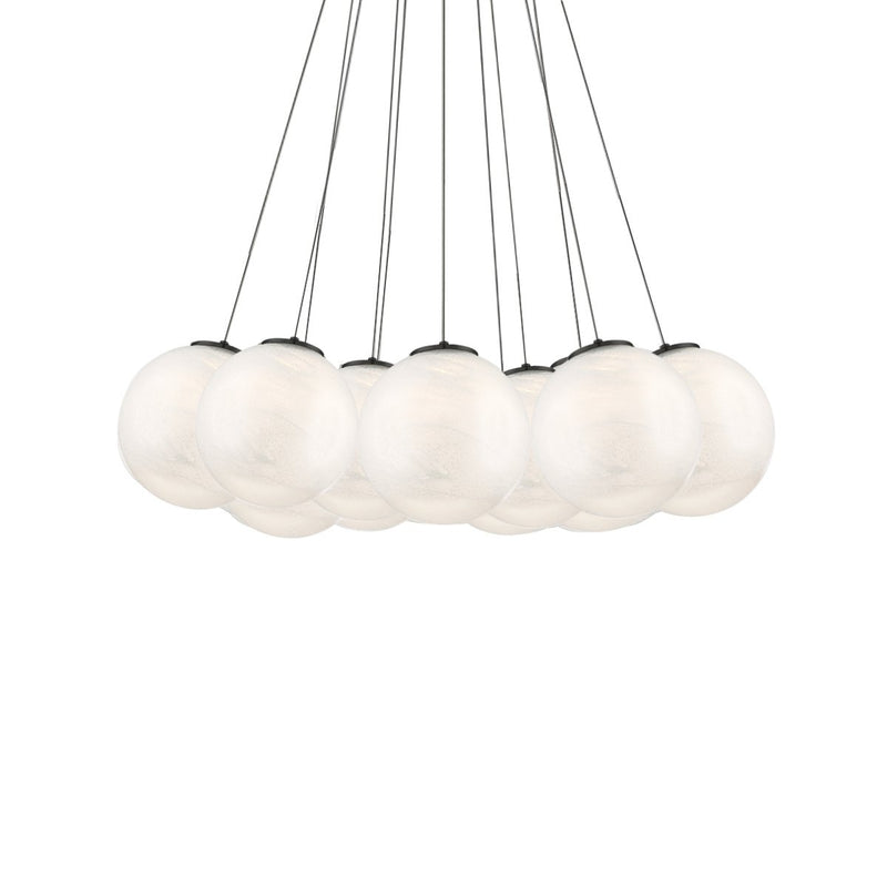 Cosmic 12-Light Chandelier in Black