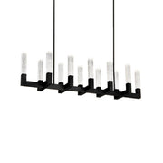 Cinema 12-Light Linear Chandelier in Black