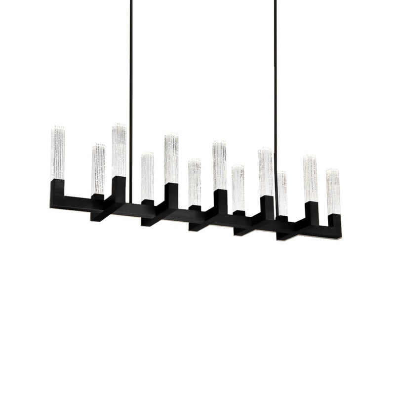 Cinema 12-Light Linear Chandelier in Black