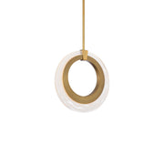 Serenity Mini Pendant in Aged Brass