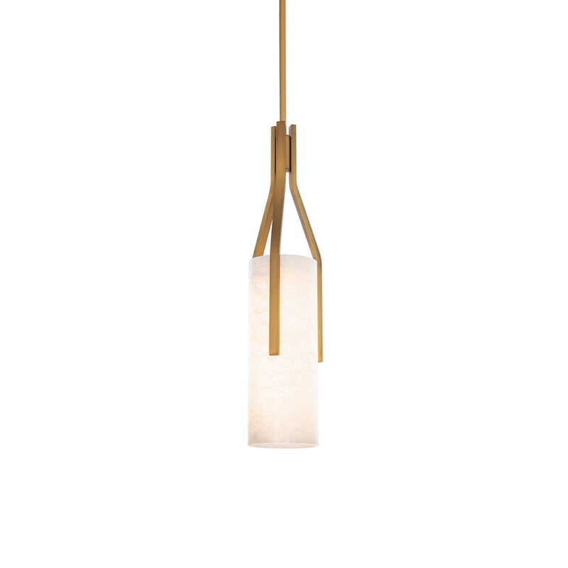 Firenze Mini Pendant in Aged Brass