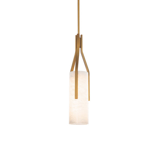Firenze Mini Pendant in Aged Brass