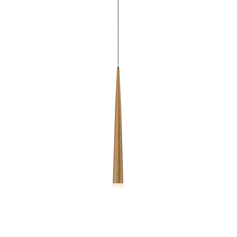 Cascade 19" Etched Mini Pendant in Aged Brass