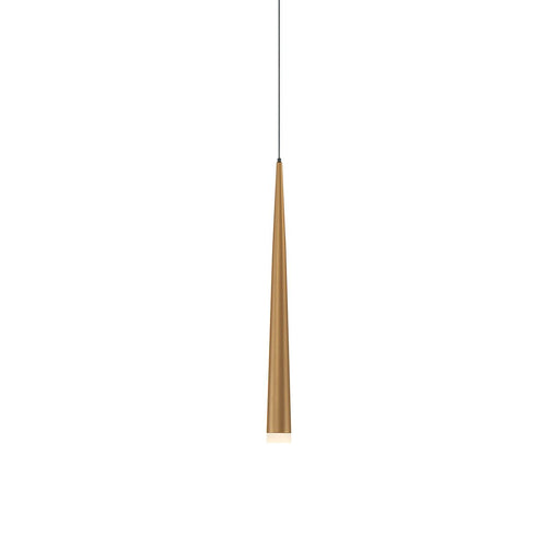 Cascade 19" Etched Mini Pendant in Aged Brass