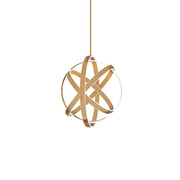 Kinetic 4-Light Pendant in Aged Brass
