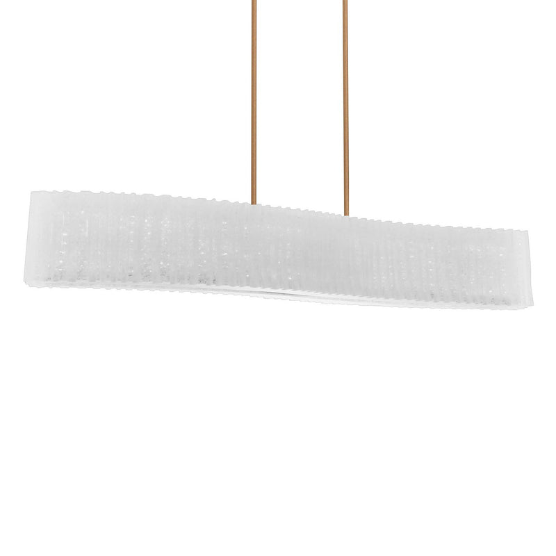 Rhiannon Linear Chandelier in Aged Brass