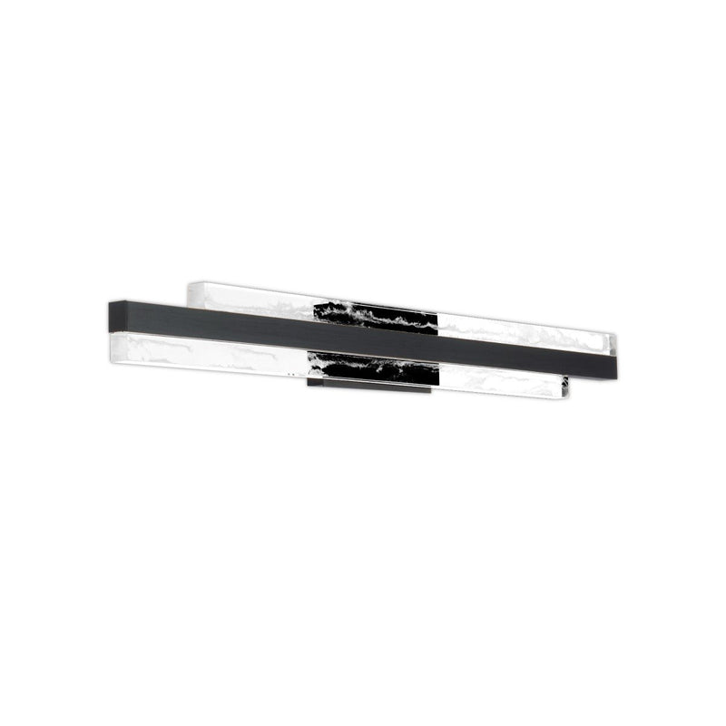 Tandem 2-Light 27" Bath Vanity Light in Black