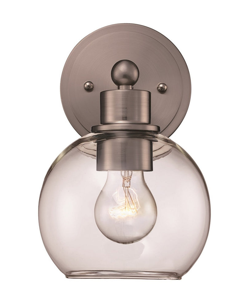 Grand 1-Light 9.6" Bath Sconce in Brushed Nickel