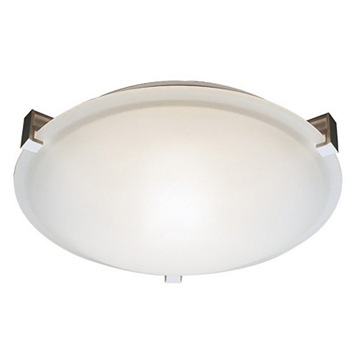 Neptune 2-Light Flushmount in White with White Frosted Glass