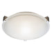 Neptune 2-Light Flushmount in White with White Frosted Glass
