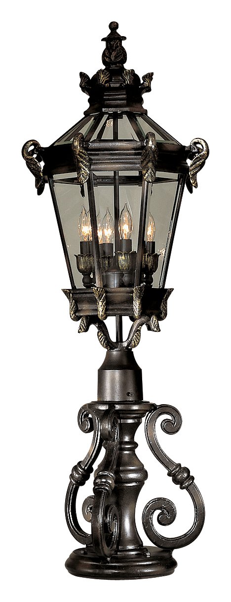 Outdoor Post Light Pier Mount in Heritage