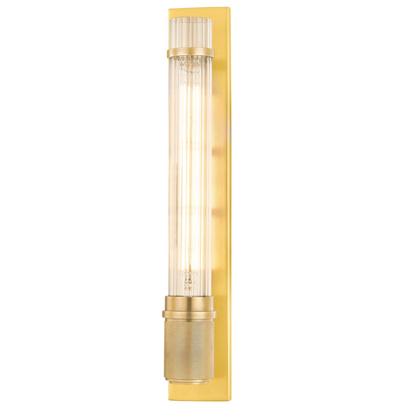 Shaw Bath Sconce in Aged Brass