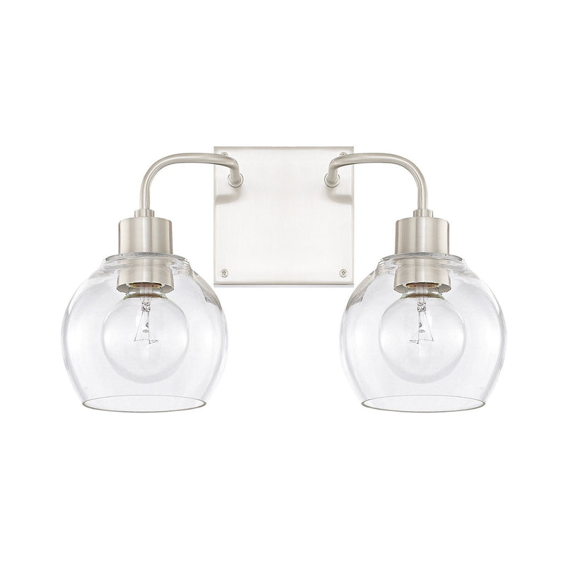 Tanner 2-Light Bath Vanity Light in Brushed Nickel