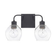 Tanner 2-Light Bath Vanity Light in Matte Black