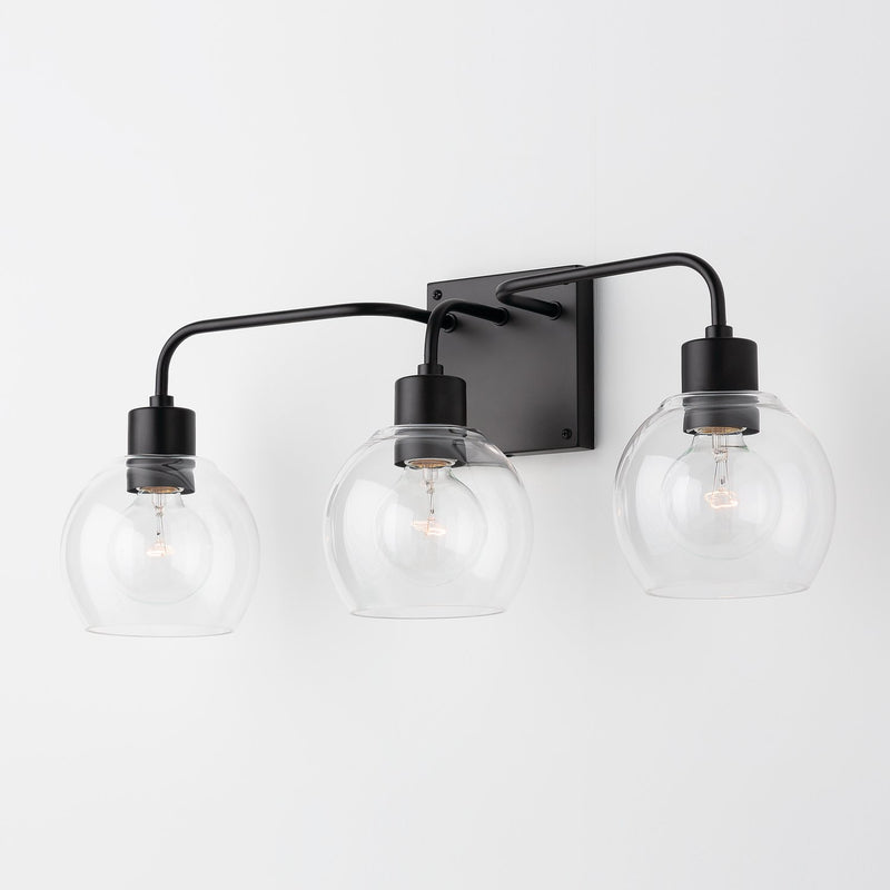 Tanner 3-Light Bath Vanity Light in Matte Black