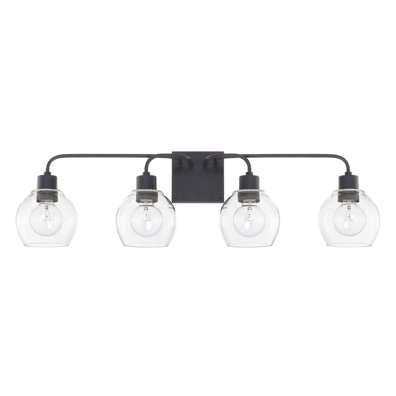 Tanner 4-Light Bath Vanity Light in Matte Black