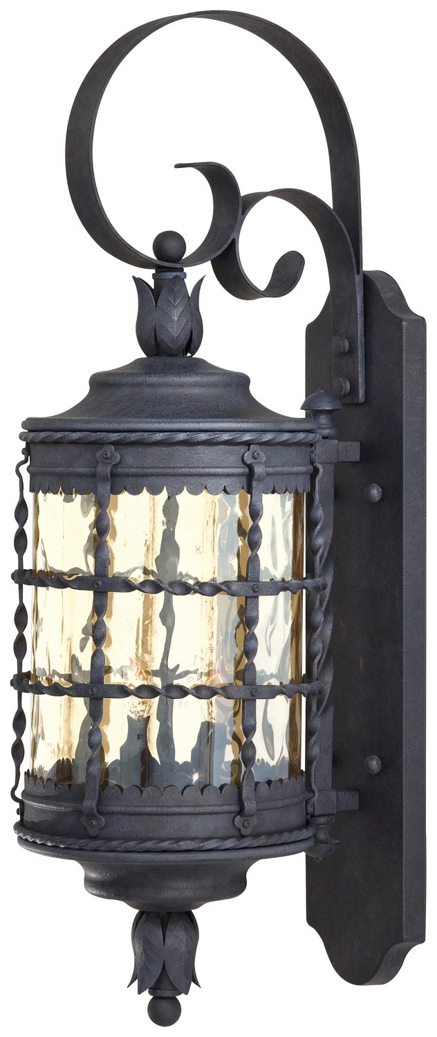 Mallorca 2-Light Outdoor Wall Lantern in Spanish Iron