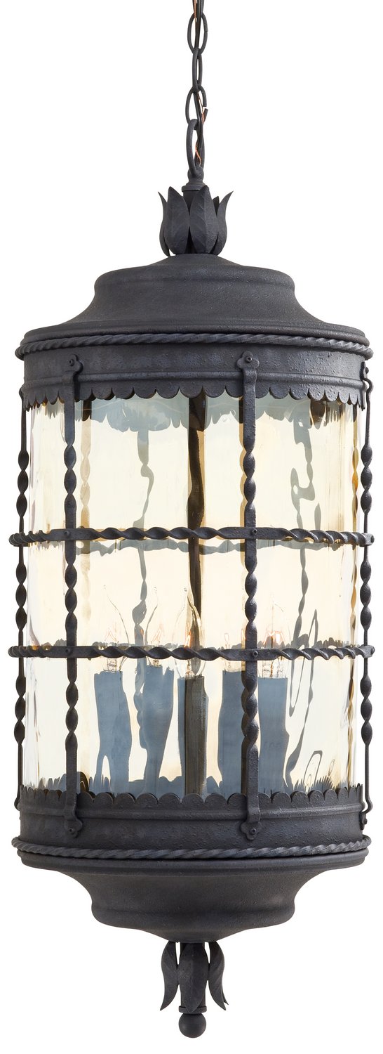 Mallorca 5-Light Outdoor Lantern Pendant in Spanish Iron