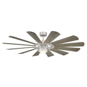 Wynd Mill 65" Ceiling Fan in Steel/Weathered Wood