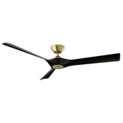 Torque 58" Outdoor Ceiling Fan in Soft Brass / Matte Black