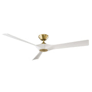 Torque 58" Outdoor Ceiling Fan in Soft Brass / Matte White