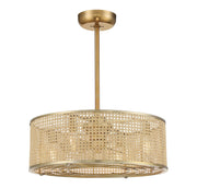 Astoria 25" Fan D'Lier in Warm Brass