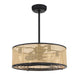 Astoria Four Light Fan D'lier in Matte Black