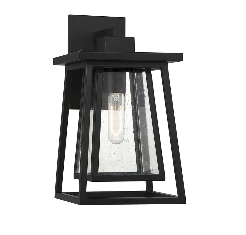 Denver Medium Outdoor Wall Lantern in Matte Black