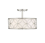 Reid 4-Light Semi-Flush Mount in Polished Nickel