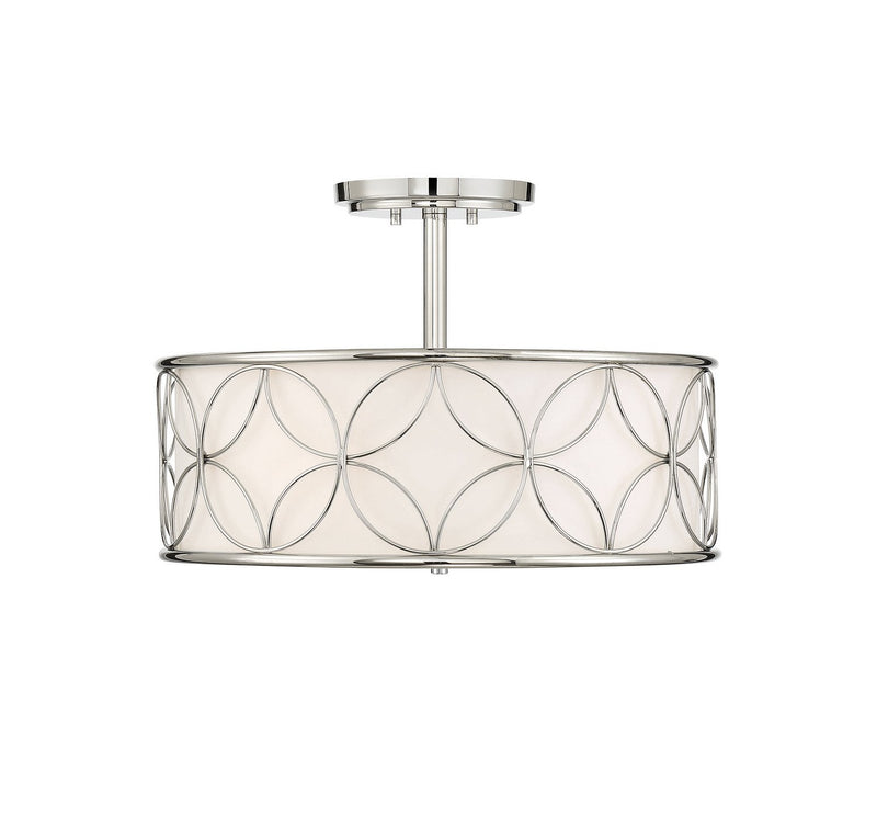 Reid 4-Light Semi-Flush Mount in Polished Nickel