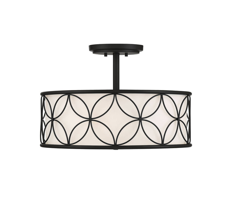 Reid 4-Light Semi-Flush Mount in Matte Black