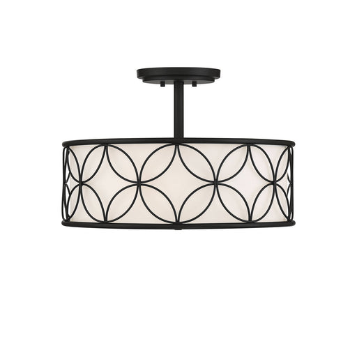 Reid 4-Light Semi-Flush Mount in Matte Black