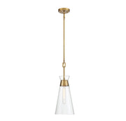 Lakewood Mini Pendant in Warm Brass