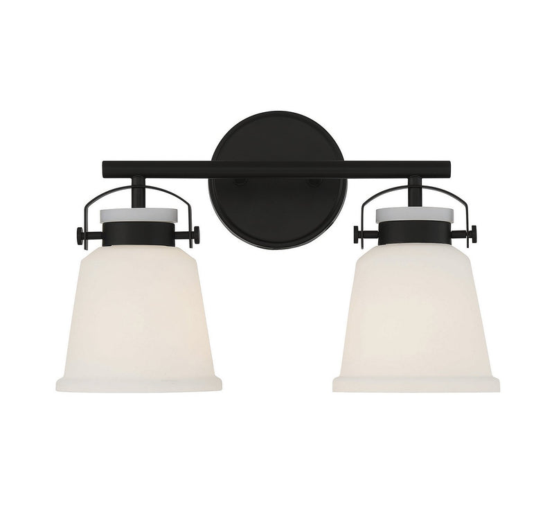Kaden 2-Light Bath Vanity Light in Matte Black