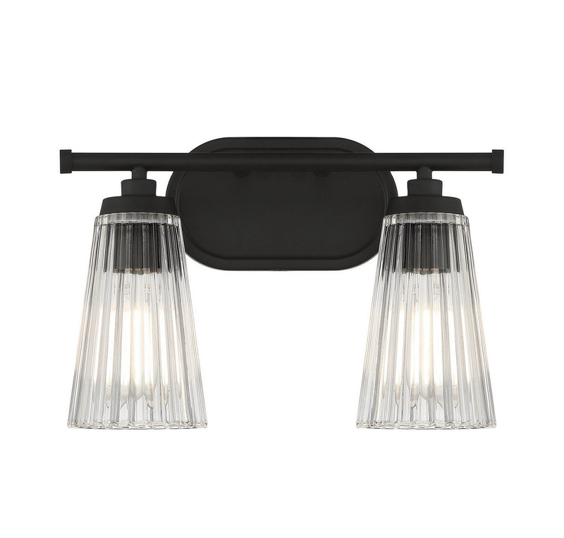 Chantilly 2-Light Bath Vanity Light in Matte Black