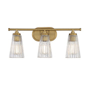 Chantilly 3-Light Bath Vanity Light in Warm Brass