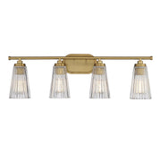Chantilly 4-Light Bath Vanity Light in Warm Brass