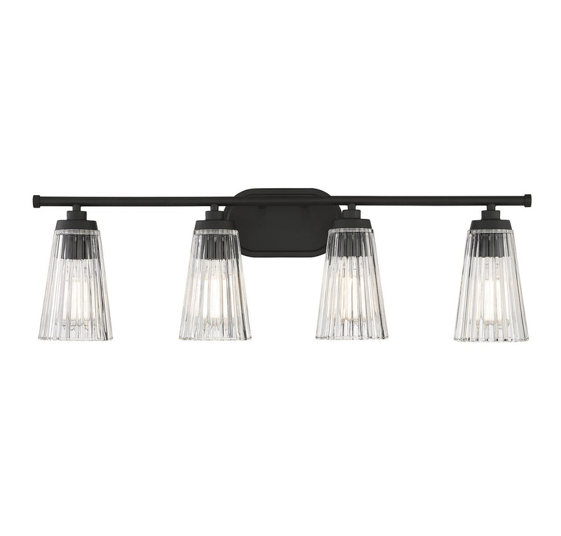 Chantilly 4-Light Bath Vanity Light in Matte Black