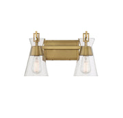 Lakewood 2-Light Bath Vanity Light in Warm Brass