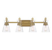 Lakewood 4-Light Bath Vanity Light in Warm Brass